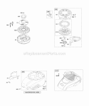 Part Location Diagram of 795145 Briggs and Stratton Cover-Blower Housing
